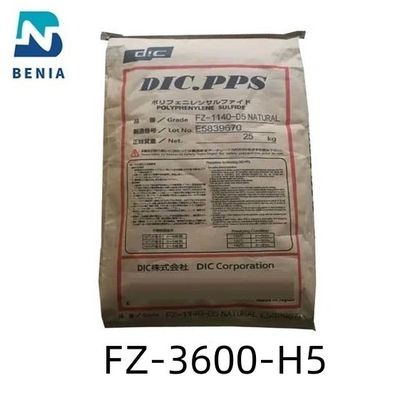 DIC PPS FZ-3600-H5 PolyphenyleneSulfideの樹脂ガラス ミネラル補強された低いOutgasすべての色