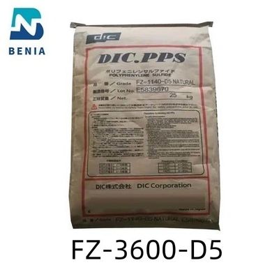 DIC PPS FZ-3600-D5 DIC.PPSの微粒のPolyphenyleneSulfideの樹脂ガラスの鉱物は低いOutgasをすべての色補強した