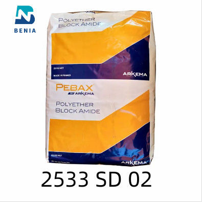 Arkema Pebax 2533 SD 02の熱可塑性のエラストマー ギヤ紫外線安定させたバージンはすべての色を小球形にする
