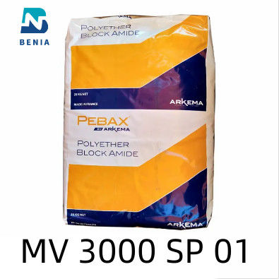 Arkema Pebax MV 3000 SP 01の熱可塑性のエラストマーのフィルムの防水バージンはすべての色を小球形にする
